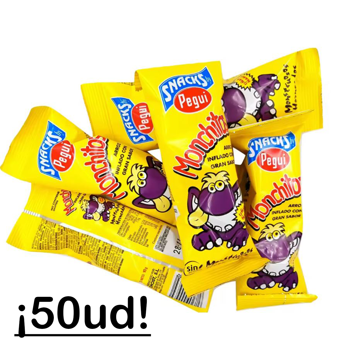 Arroz inflado MONCHITOS PEGUI Bolsa 50 unidades