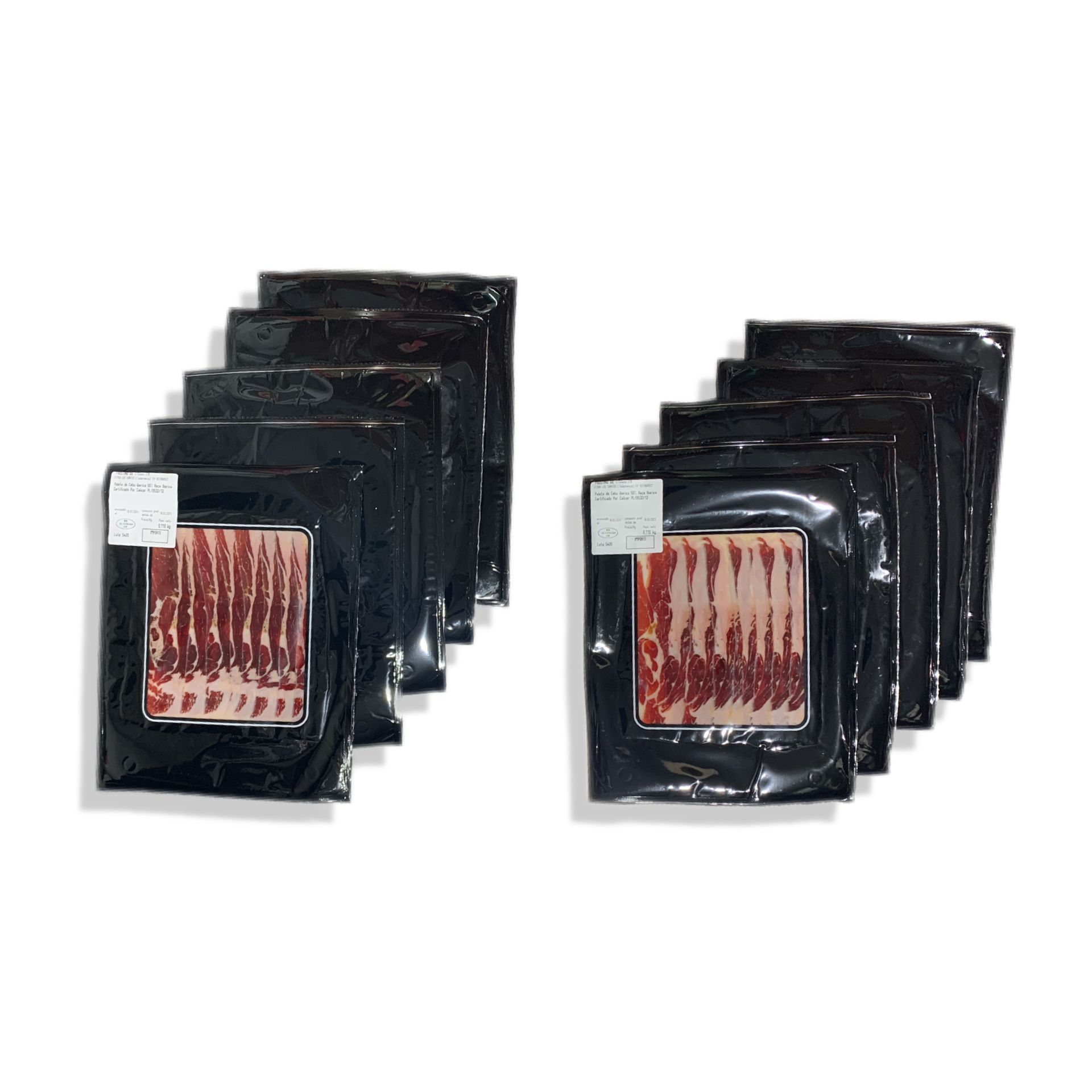 PALETA IBERICA CEBO 50% RAZA IBERICA LONCHEADA -10 Sobres de 100G - Elaboración tradicional - Ibéricos Faustino Gil -