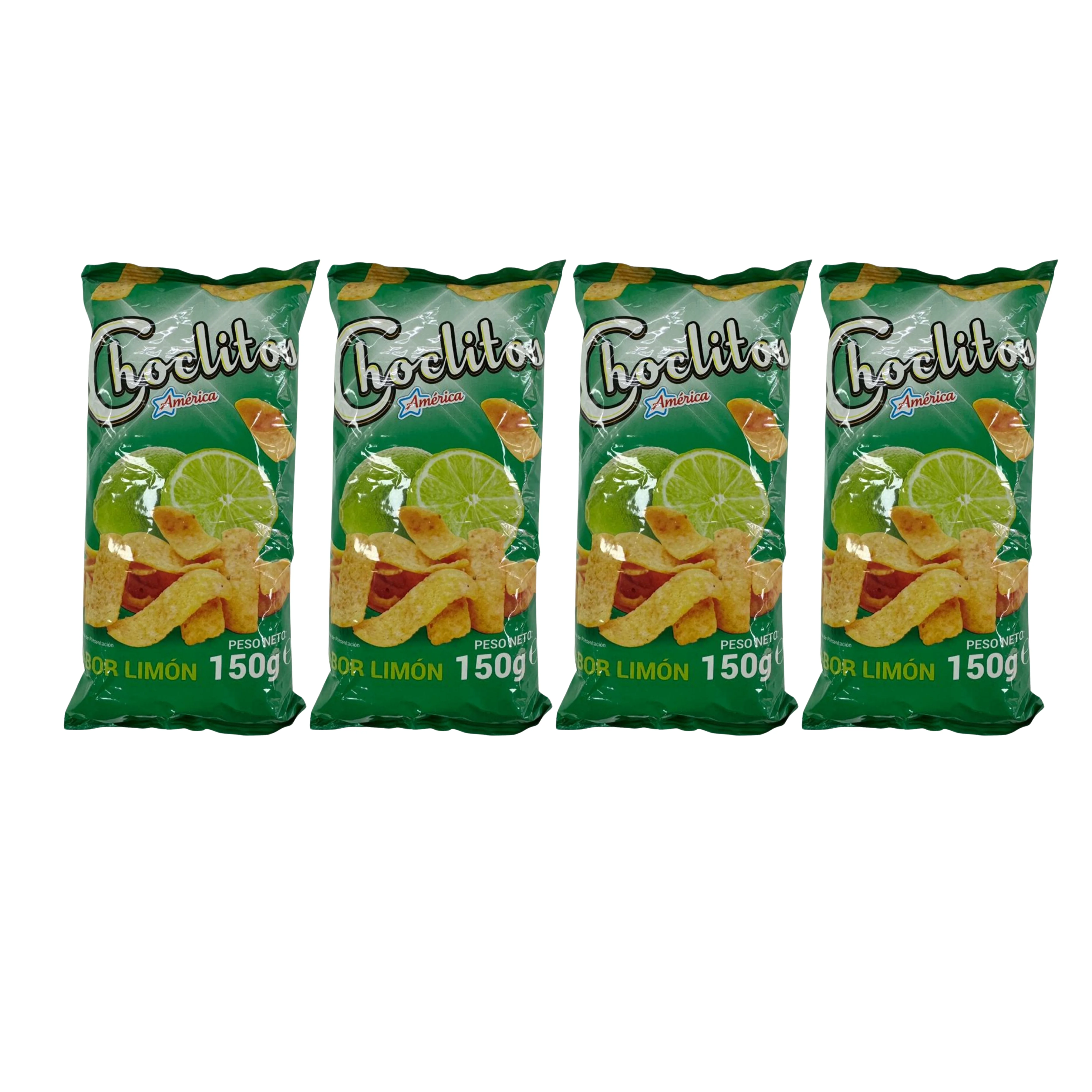 4 PAQUETES de CHOCLITOS LEMON 150G.AMERICA. de Espana