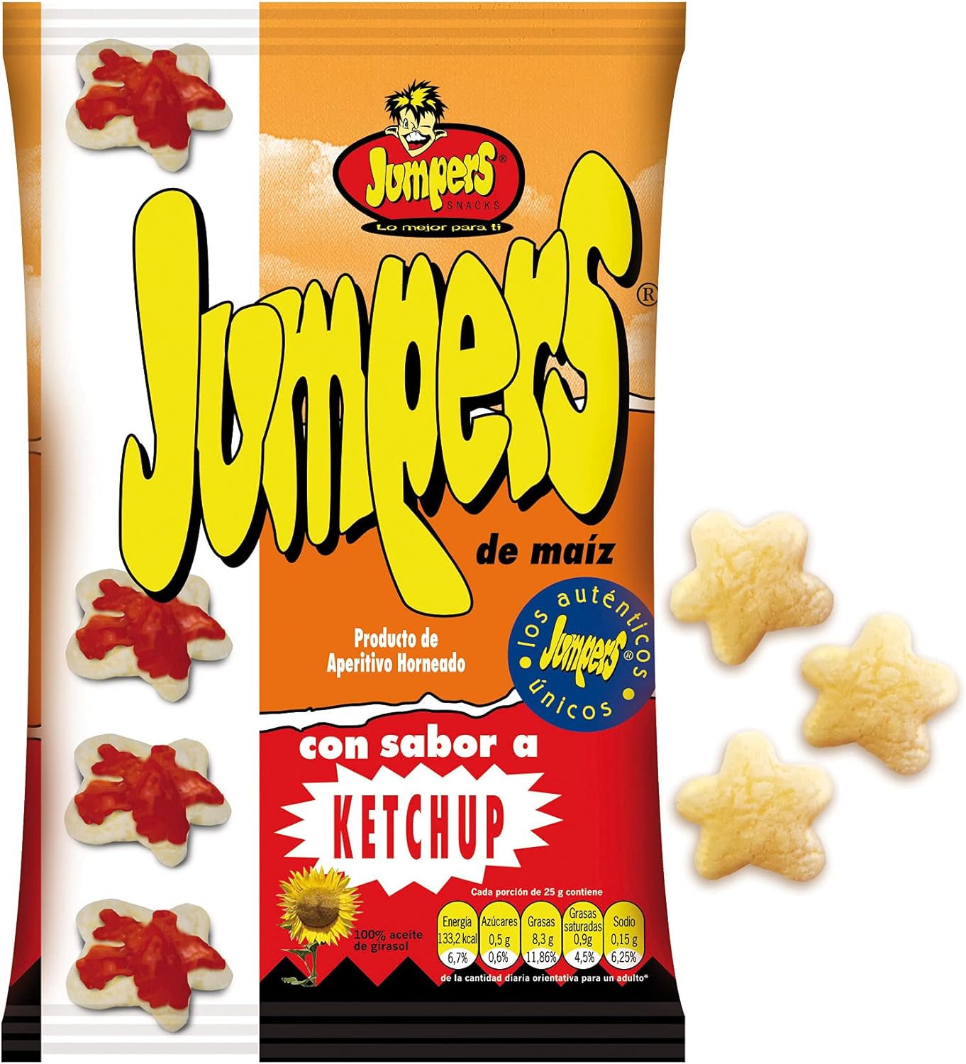 JUMPERS Ketchup - 24 paquetes de 42 Gramos - Gusanitos Jumpers Sabor Ketchup