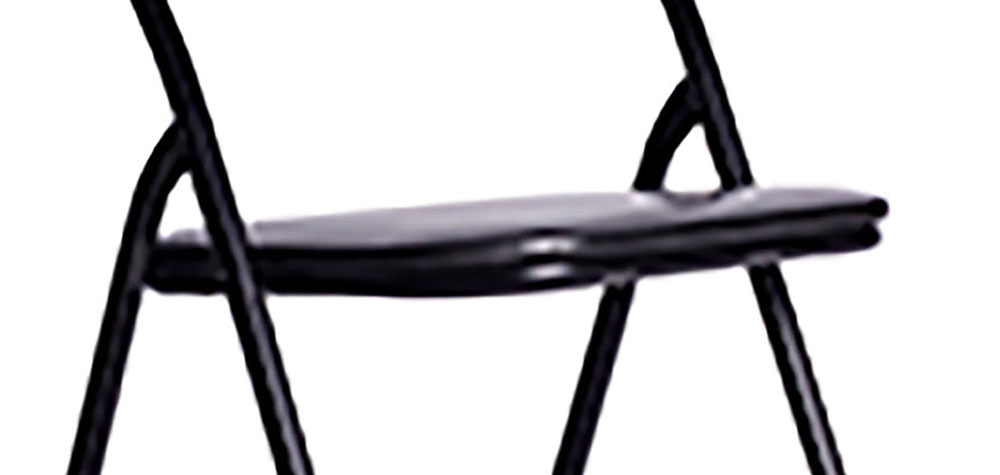 DUPI Silla Plegable Metal Acolchada Negra Piel Sintética (Pack de 6 Unidades)