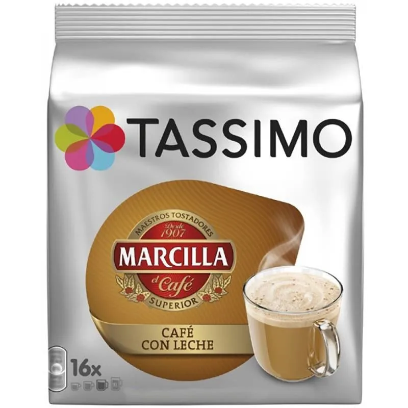 Pack de 5 caixas de café com leite com sistema Marcilla 16 Tassimo 8711000502518