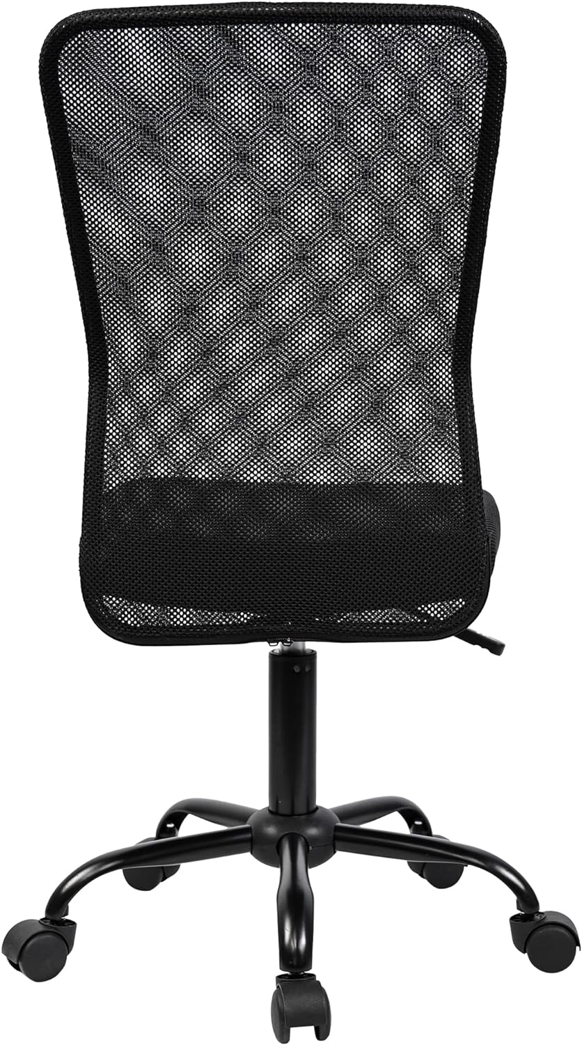 T-Lovendo Silla de Oficina Ergonómica Sin Reposabrazos Tela Transpirable
