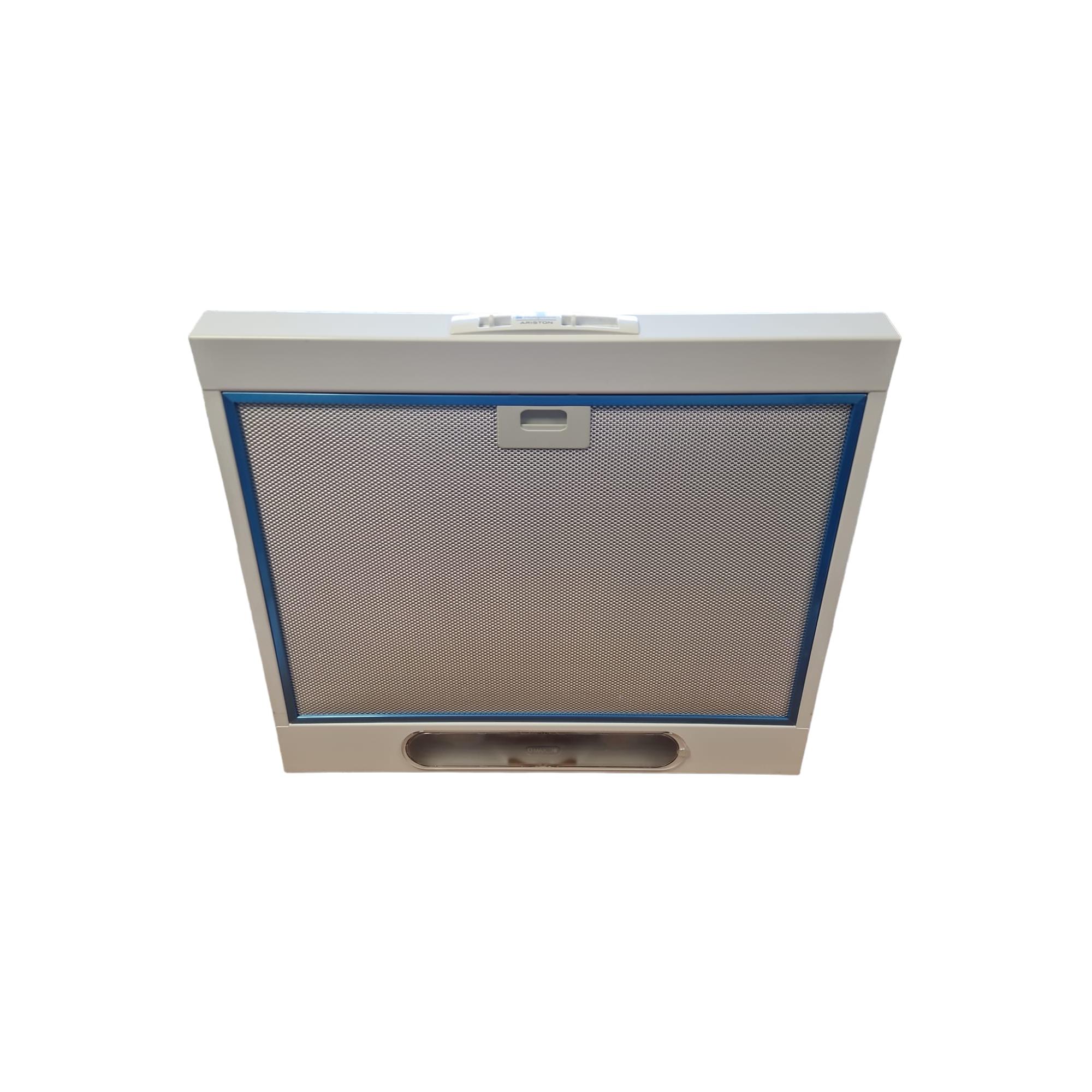 CAMAPANAEXTRACTORA DE COCINA ARISTON HSLMO 66F LS W COLOR BLANCO CON FILTRO DE CARBONO, CAMPANA RECIRCULACIÓN SIN TUBO SIN EXTRACCIÓN DE HUMOS, ABSORCIÓN 272m3/H, MOTOR POTENCIA 121W