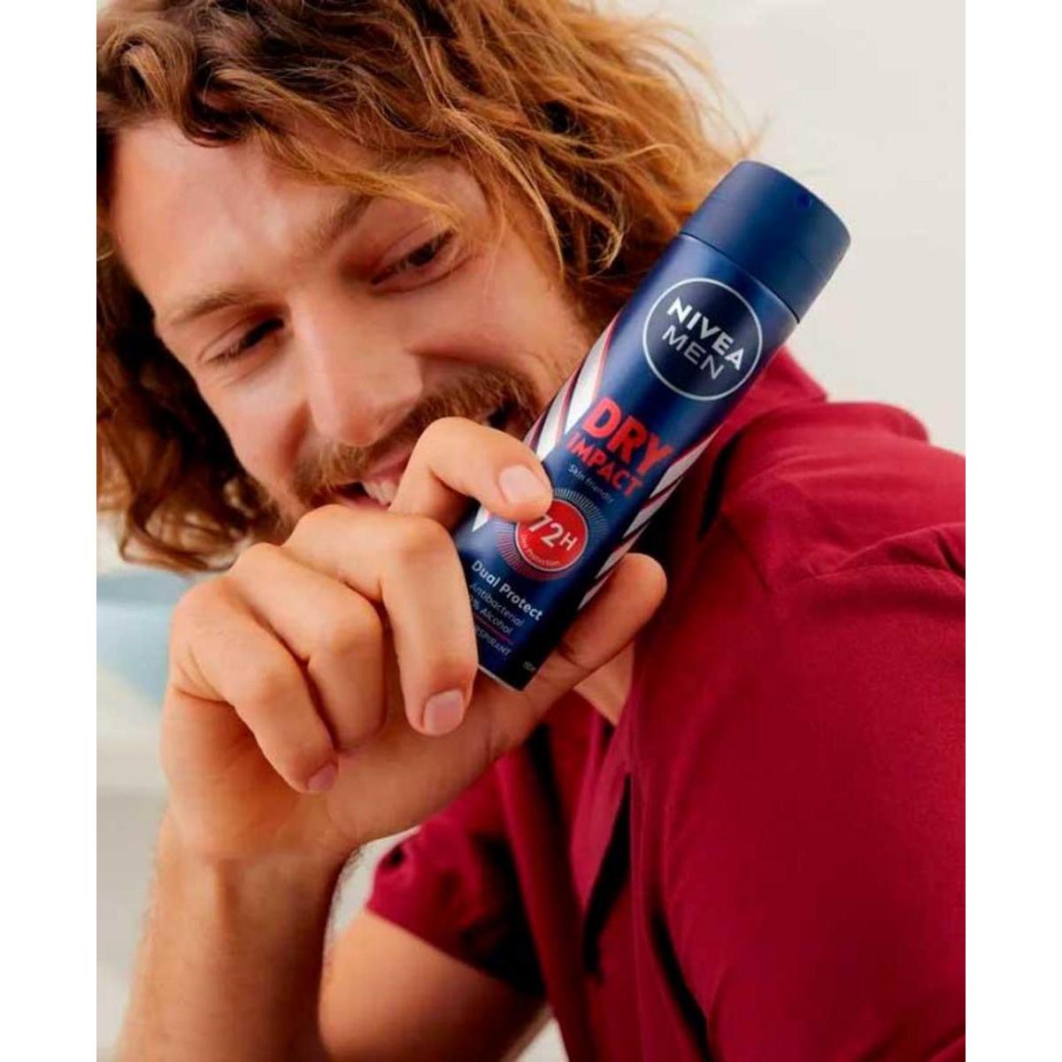 NIVEA MEN Pack ahorro - Dry Impact Spray Desodorante para hombre 200ml x 6 unidades