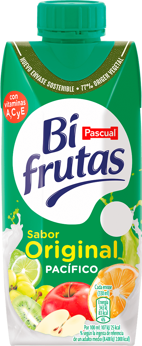 Pack de 4 Pascual Bi Frutas Pacífico Zumo De Frutas Con Leche - 3 X 330 ml