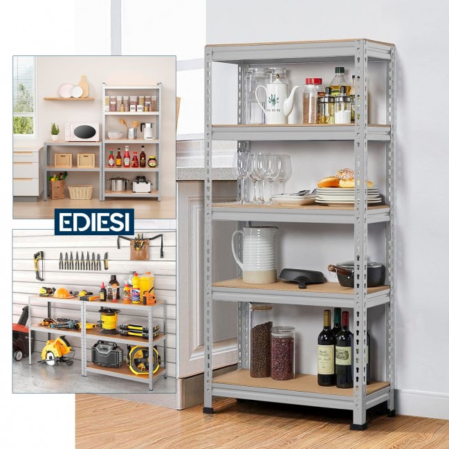Ediesi, Estanteria Almacenaje, Metalica, 5 baldas ajustables