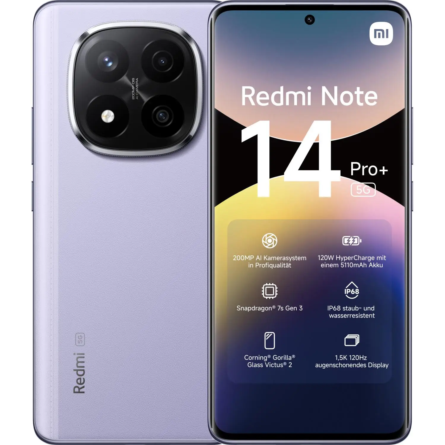 Smartphone Xiaomi Redmi Note 14 Pro Plus 5G NFC Snapdragon ® Schermo 7s Gen 3 AMOLED 1,5K da pollici Fotocamera 120Hz Batteria da 200 MP