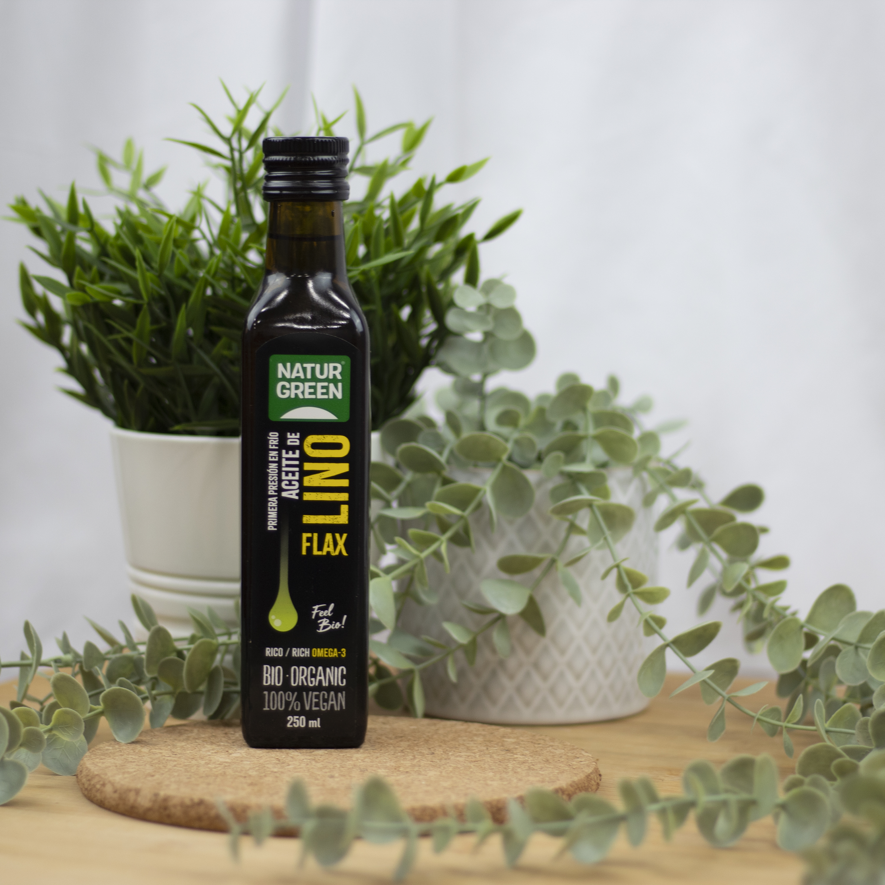 Pack 3x Naturgreen Aceite de Lino Rico en Omega 3 para Mejorar la Salud