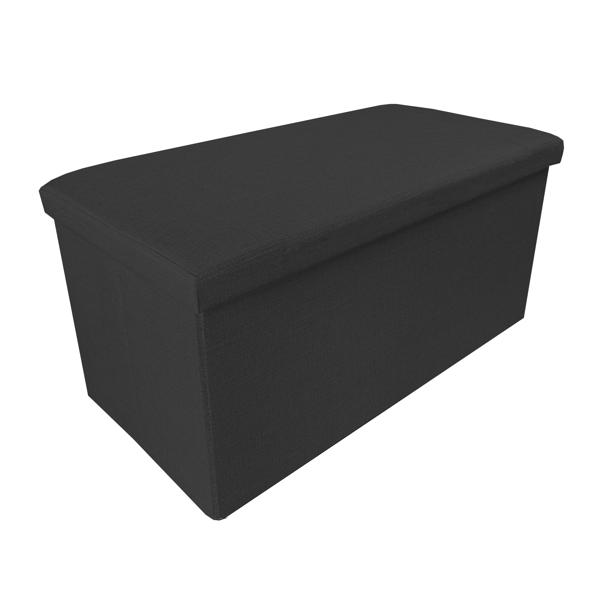 Puff Ottoman Rectangular Tela Plegable 76x38x38cm  Nyana Home  Gran Almacenaje  Estilo Otomano  Tela Resistente