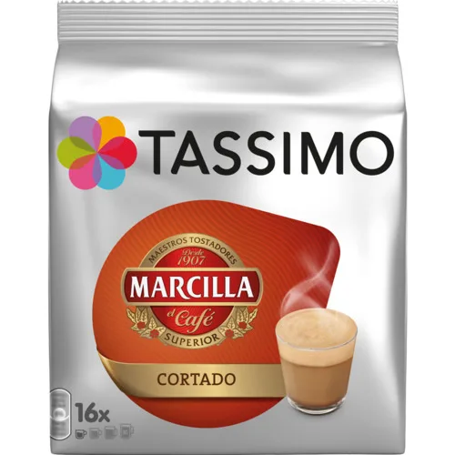 Cápsulas de Café Tassimo Marcilla - Delicioso Sabor - Fácil Preparación - Variedad de Sabores - 48 Cápsulas