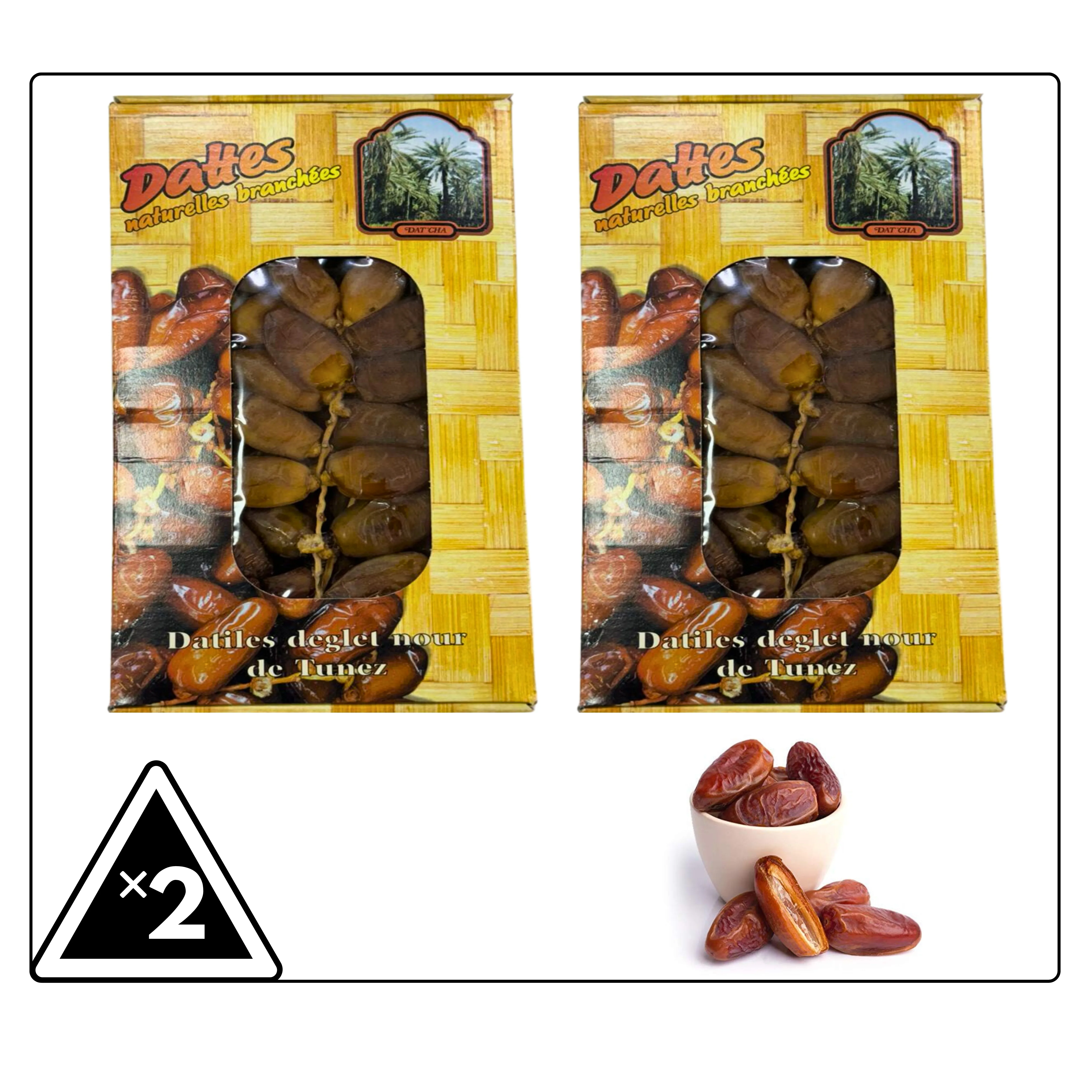 2 Dátiles Naturales Ramas Deglet Nour de Túnez 1kg - Alta Calidad