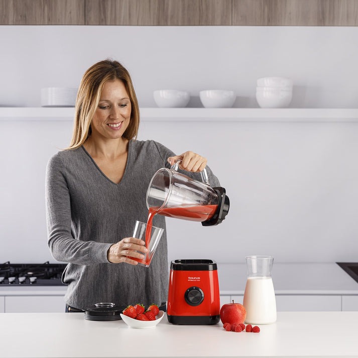 Taurus - Batidora de vaso Optima Easy 1500. Color Negro. Material producto Cristal. Potencia 1.500 W. Longitud del cable 100 cm