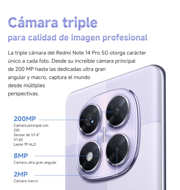 Versión Global Xiaomi Redmi Note 14 Pro 5G Smartphone MediaTek Dimensity 7300-Ultra 200MP AI cámara NFC 6,67 "pantalla AMOLED IP68