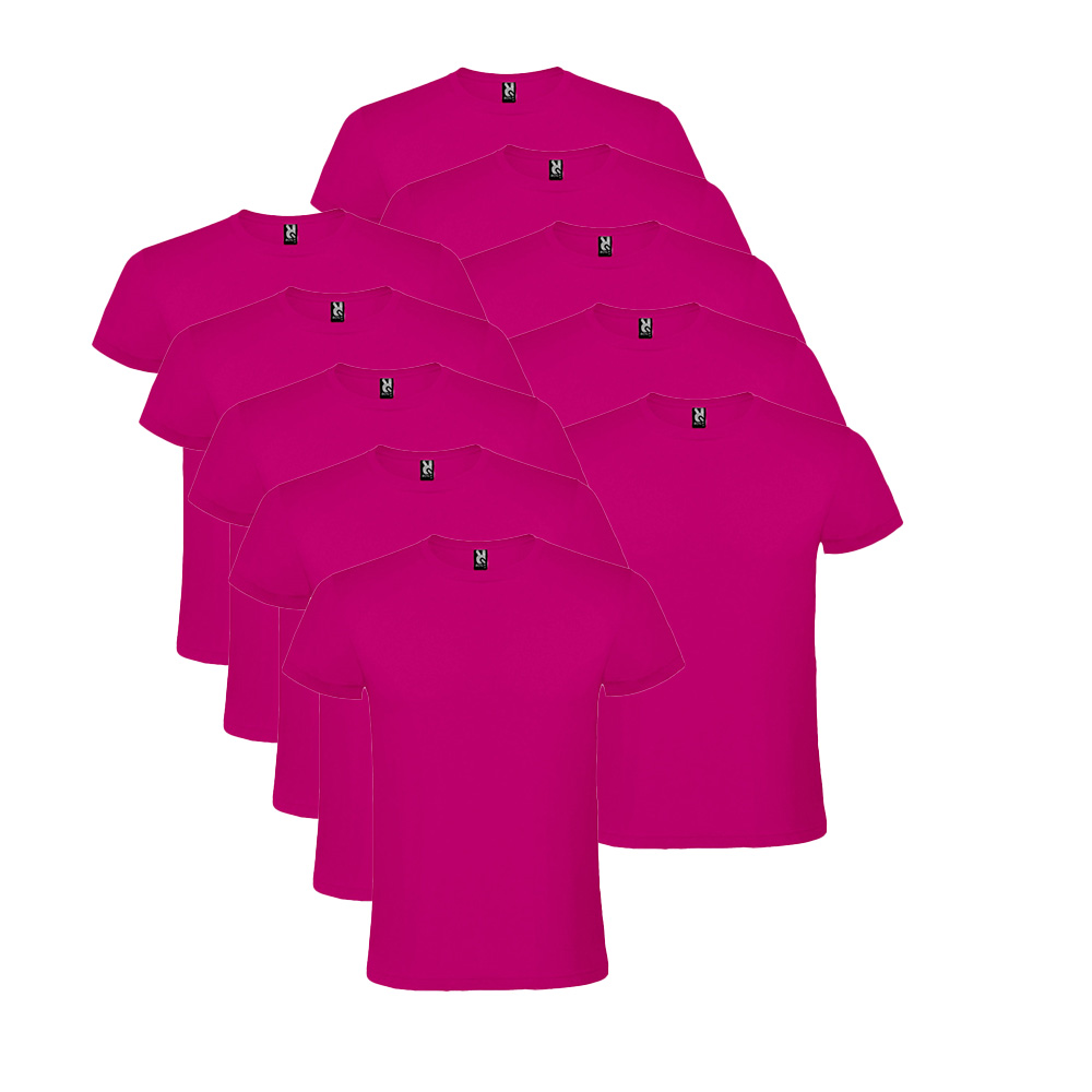 Roly - Pack 10 Camisetas Básicas Unisex - Manga Corta - 10 Camisetas de Algodón - Tallas S a 2XL - Amplio Surtido de Colores - Gramaje: 150 G/m²