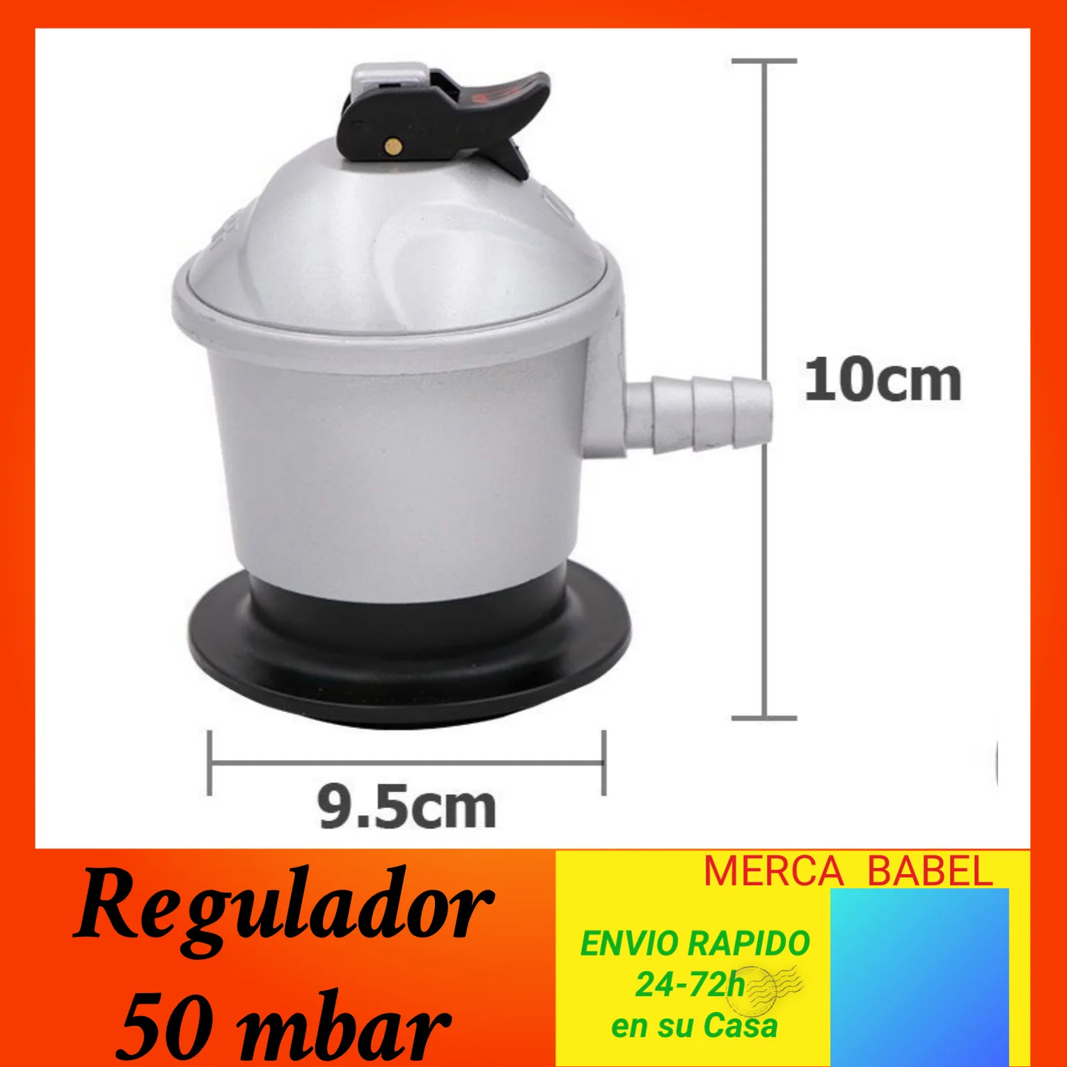 Cabeça de Butano 50 mbar, Kit Regulador de Gás Butano com Válvula de Segurança 29 mbar, Mangueira de Butano de 1,5m com 2 Agrafos, Conjuntos Completos ou Peças Soltas, Universal