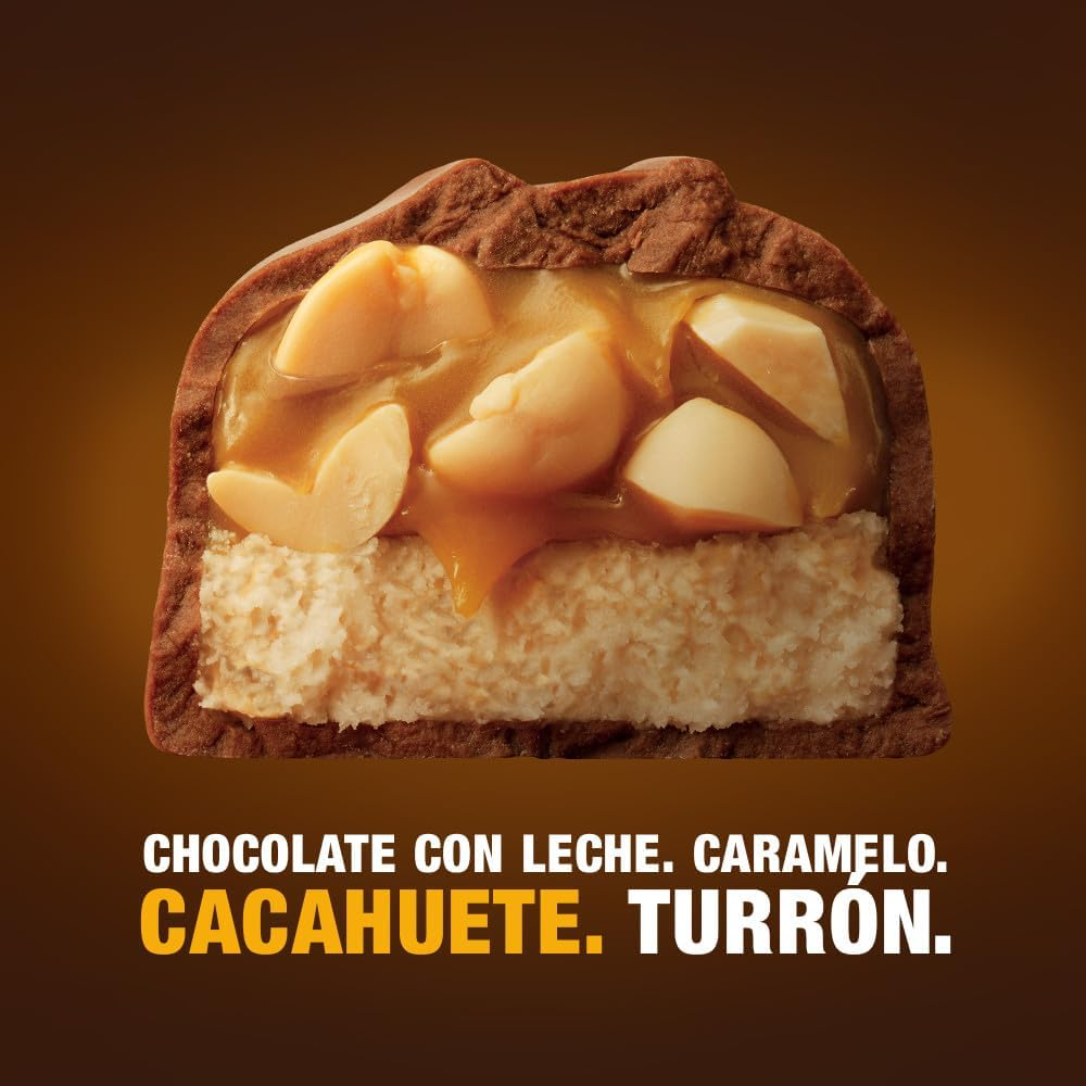 Chocolate Snicker 40x50gr - 40 Barritas de Chocolate con Caramelo y Cacahuetes