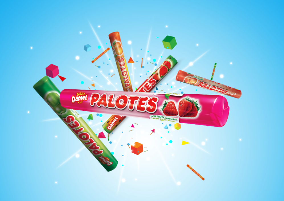 Palotes Sandia Damel - Caja 200 Unid. - Palotes Sabor a Sandia - Palotes Sin Gluten y Sin Lactosa