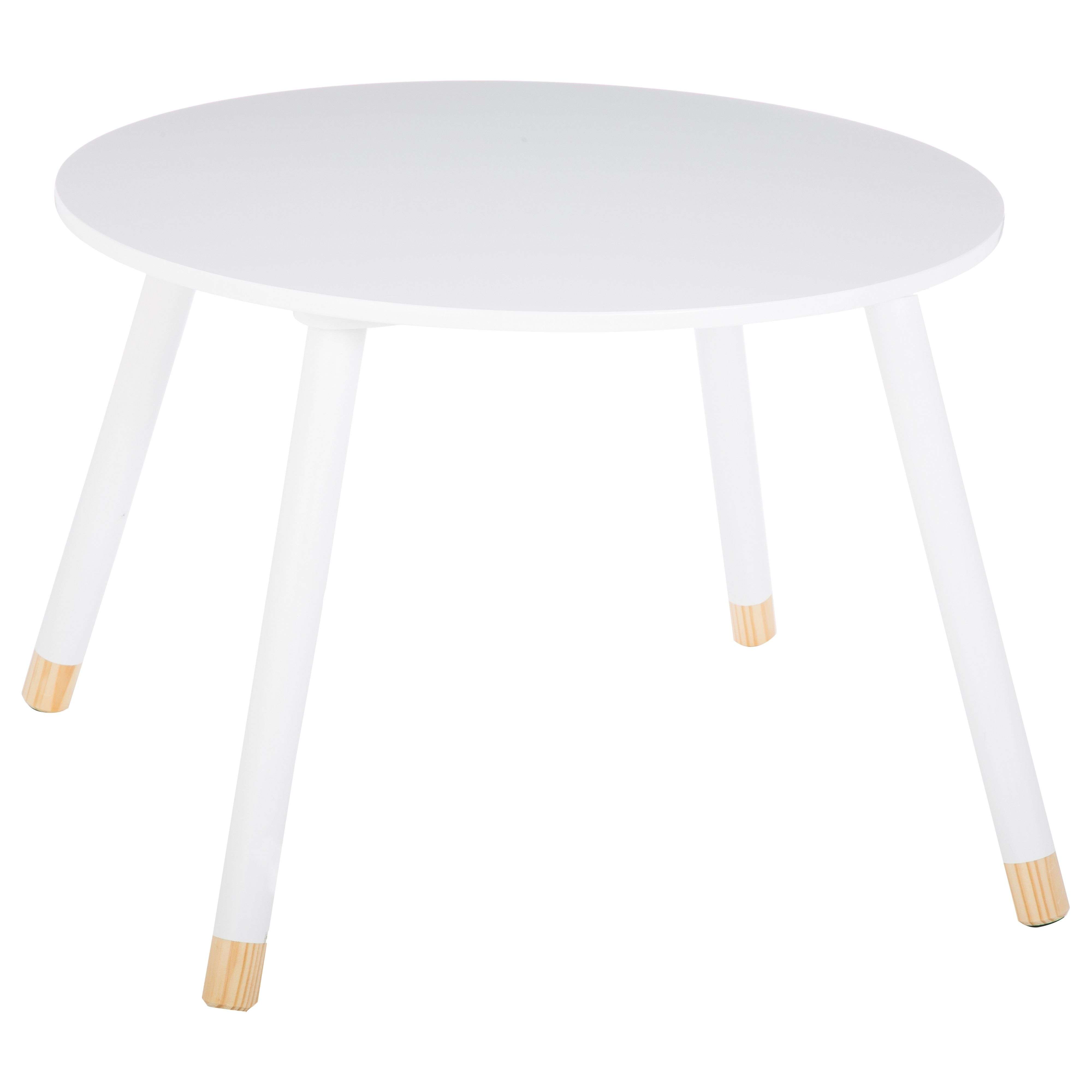 Miroytengo Pack Infantil Mesa + Silla + Taburete Douceur Dormitorio Infantil Melamina Color Blanco