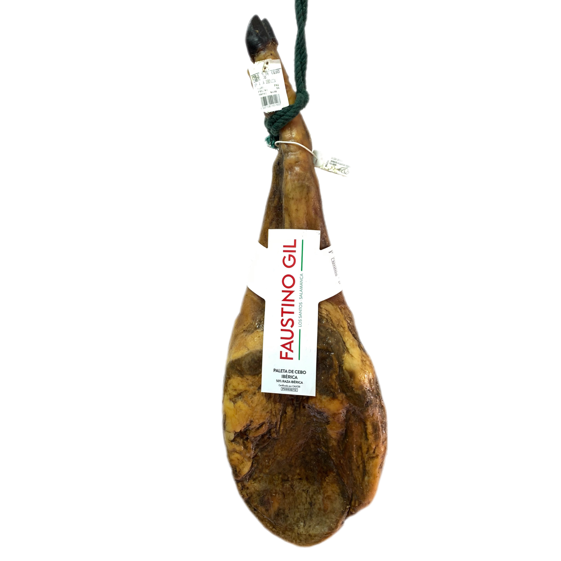 PALETA IBERICA CEBO 50% RAZA IBERICA LONCHEADA -10 Sobres de 100G - Elaboración tradicional - Ibéricos Faustino Gil -