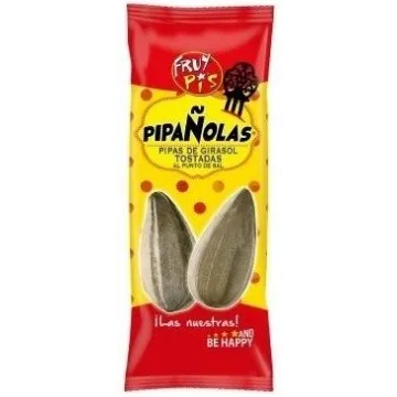 Pipas Tostadas de Girasol Tosfrit Aperitivos 10x132g con Toque Perfecto de Sal. Pipañolas Tosfrit.  La caja contiene 10 unidades individuales de 132 gramos cada una. Pipas tostadas con un toque perfecto de sal. FruyPis