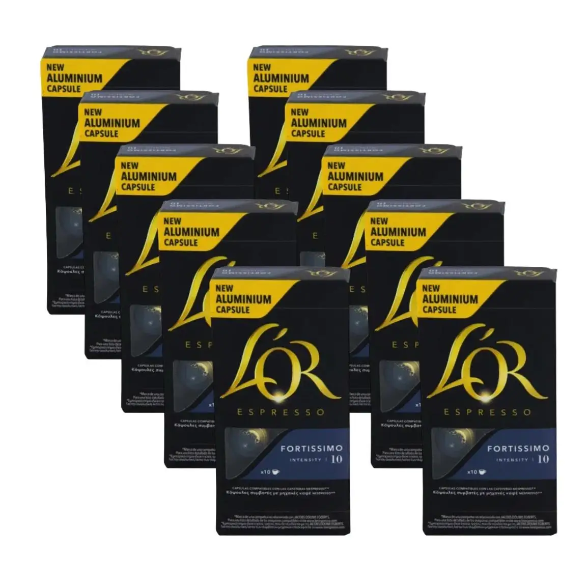10 PAQUETE cafe capsula lor LOR CAFE LOR CAPSULAS 10 U. RISTRETTO DESCAFFEINATO FORTISSIMO SONTUOSO