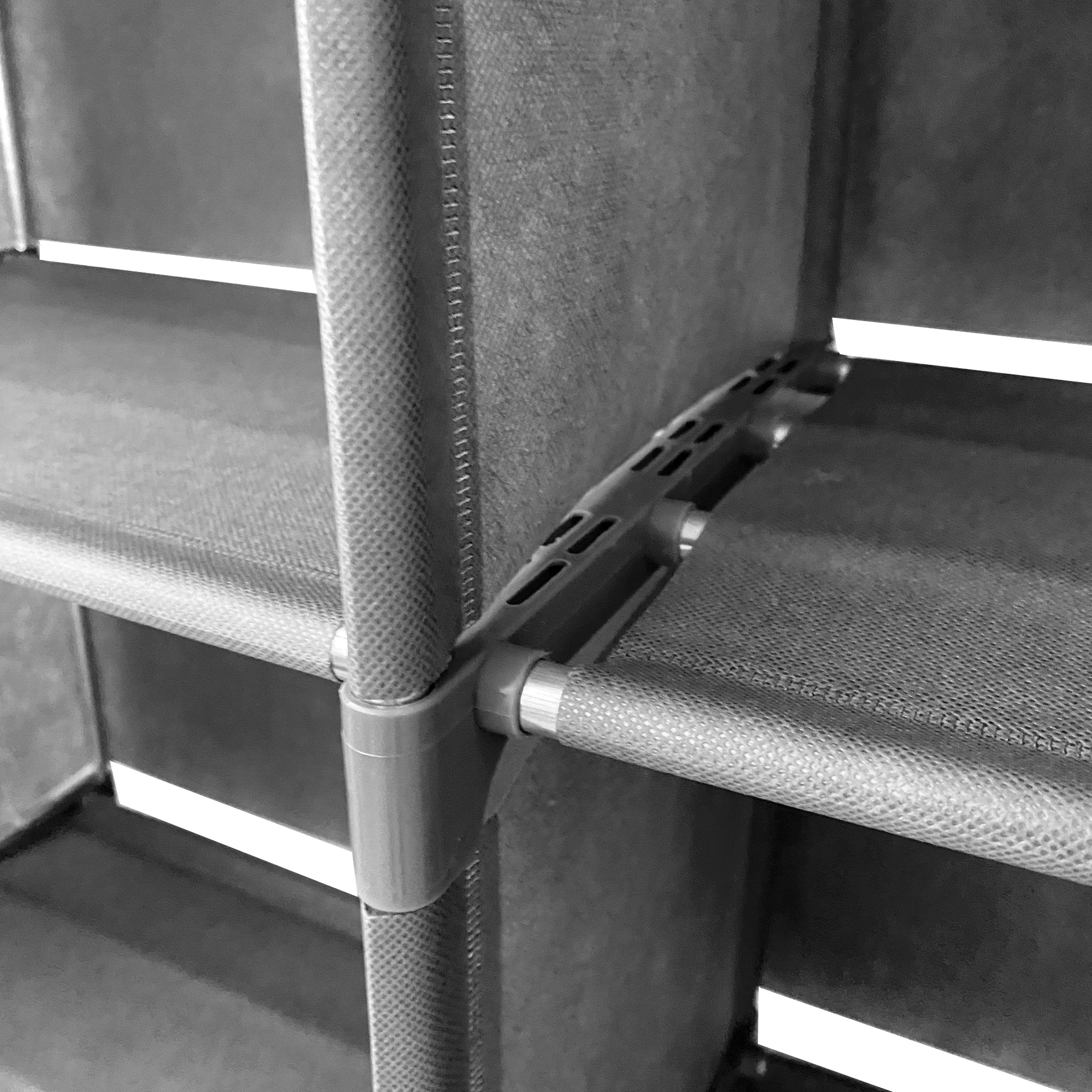 Estantería Modular 6 Alturas 10 Huecos Pvc/tela Nyana Home Gris