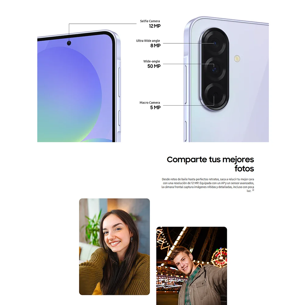Samsung Galaxy A36 5G Smartphone Snapdragon 6 Gen 3 Ecrã Super AMOLED de 6,7", 120 Hz, câmara de 50 MP, 5000 mAh, 45 W, NFC, IP67
