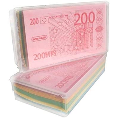Estuche 150 Unidades Billetes Gigantes Oblea Comestible Sabores Surtidos Sin Gluten Inter Dulces