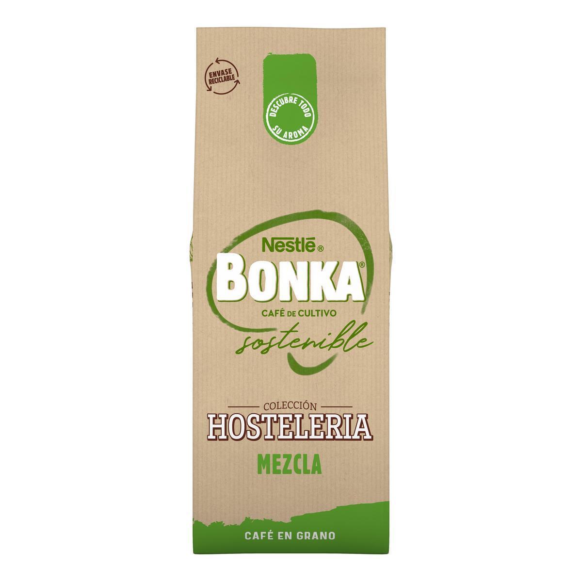 Bonka Café Tostado en Grano para Hostelería Mezcla - 1kg | Sabor Auténtico en Cada Taza - Pack de 3 Unidades