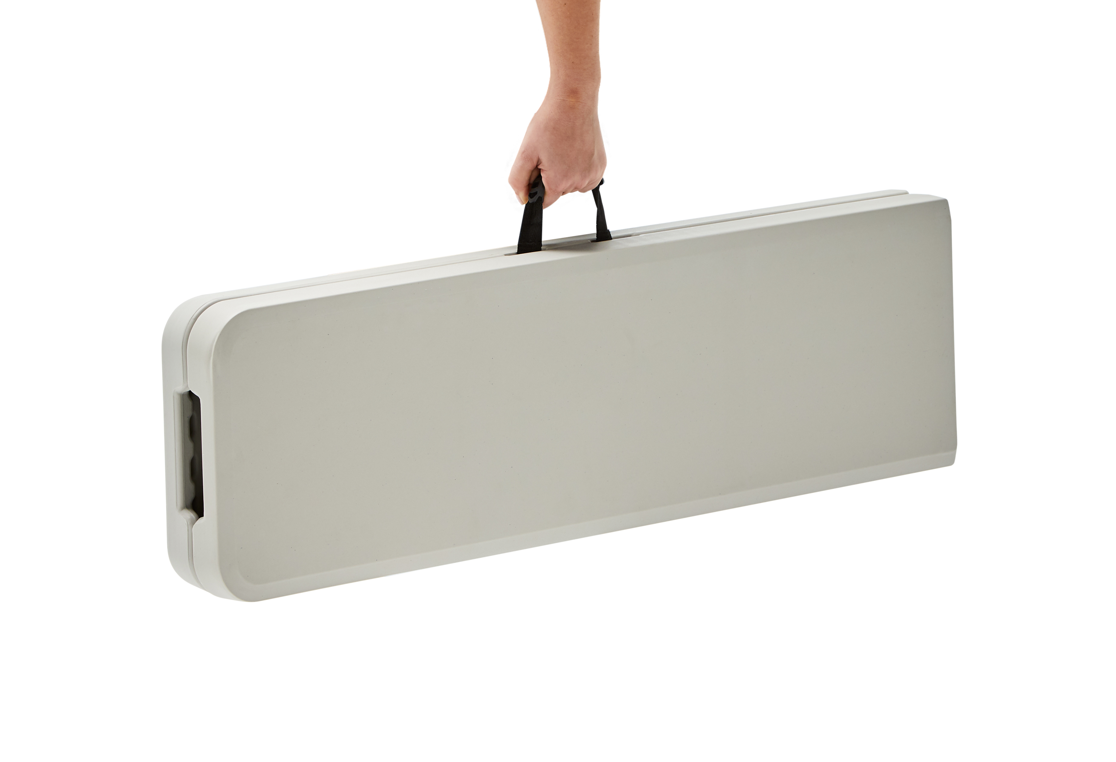 KG KITGARDEN - Banco Plegable Portátil Multifuncional, 180x28x43cm, Blanco