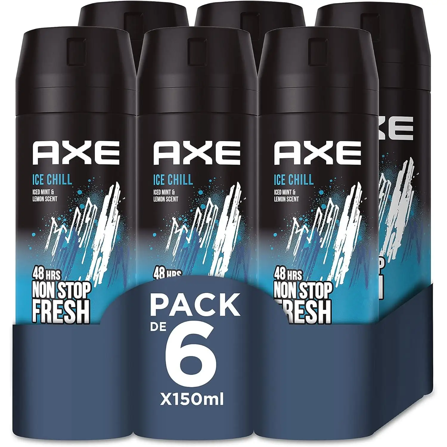 Pack 6x150ml - AX Desodorizante Masculino ICE CHILL Spray 48h