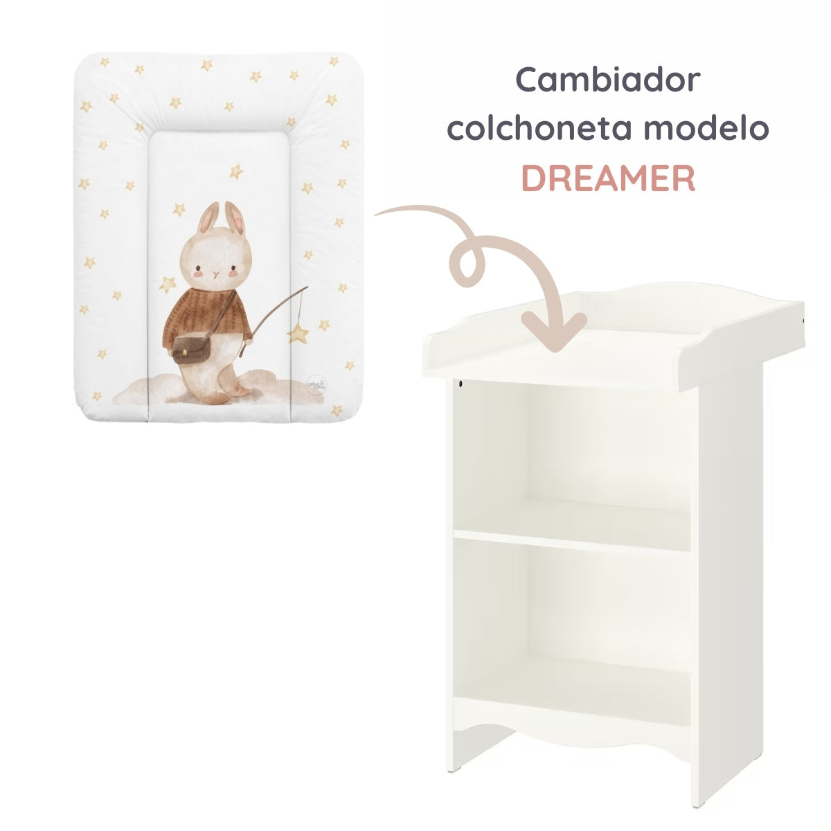 Ceba Baby Cambiador Blando para Cómoda T-S Basic - PVC Certificado - 50x70 Cm - Oeko-Tex Standard 100