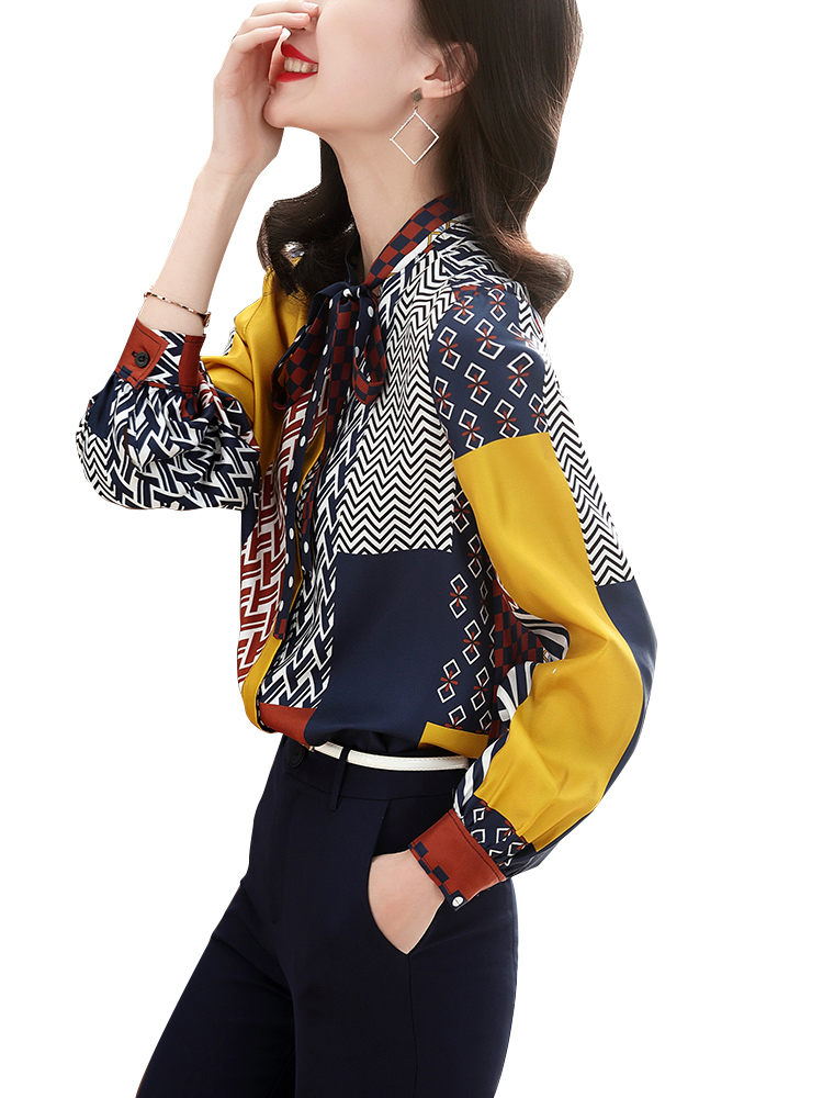 Boollili 100% ผ้าไหมVintageเสื้อผู้หญิงเสื้อผ้า2020สุภาพสตรีเสื้อแขนยาวเสื้อสำนักงานผู้หญิงเสื้อRopa Mujer