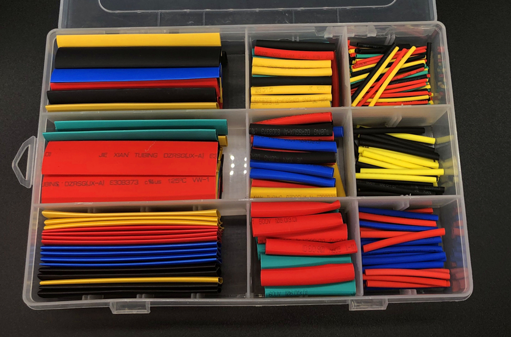 328PCS Schrumpf Schlauch Schläuche Isolierung Schrumpf Schlauch Sortiment Elektronische Polyolefin Draht Kabel Hülse Kit