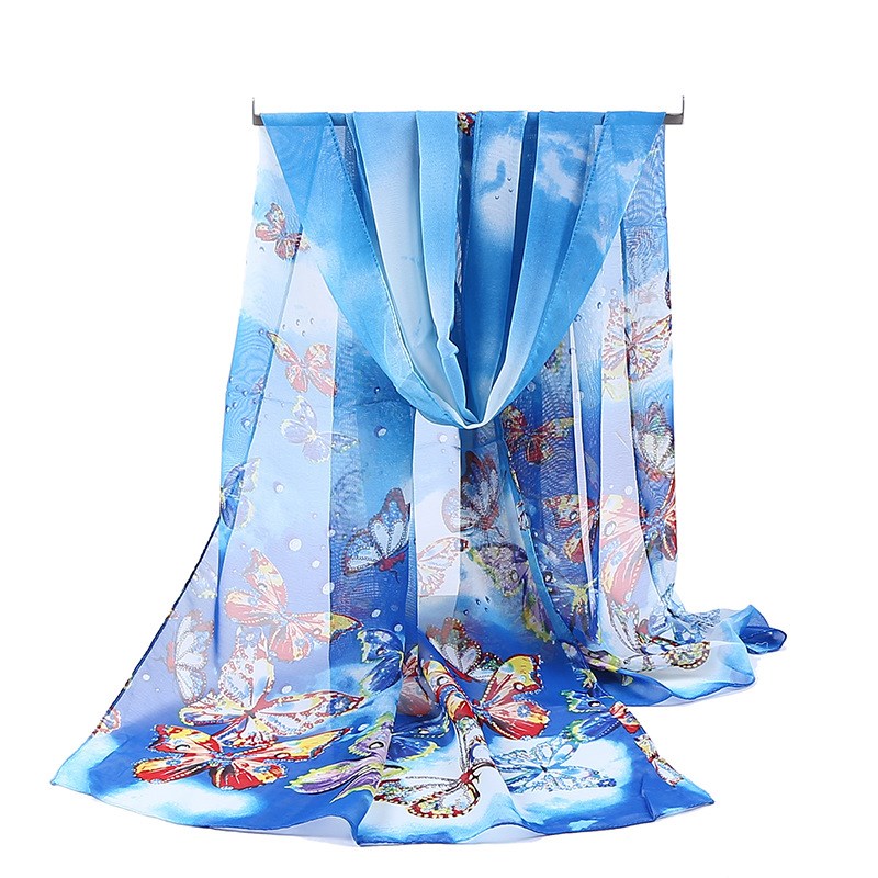 160*50cm multi-estilo presente de feriado venda chiffon lenço listrado moda selvagem xale protetor solar impressão floral cachecol cachecóis