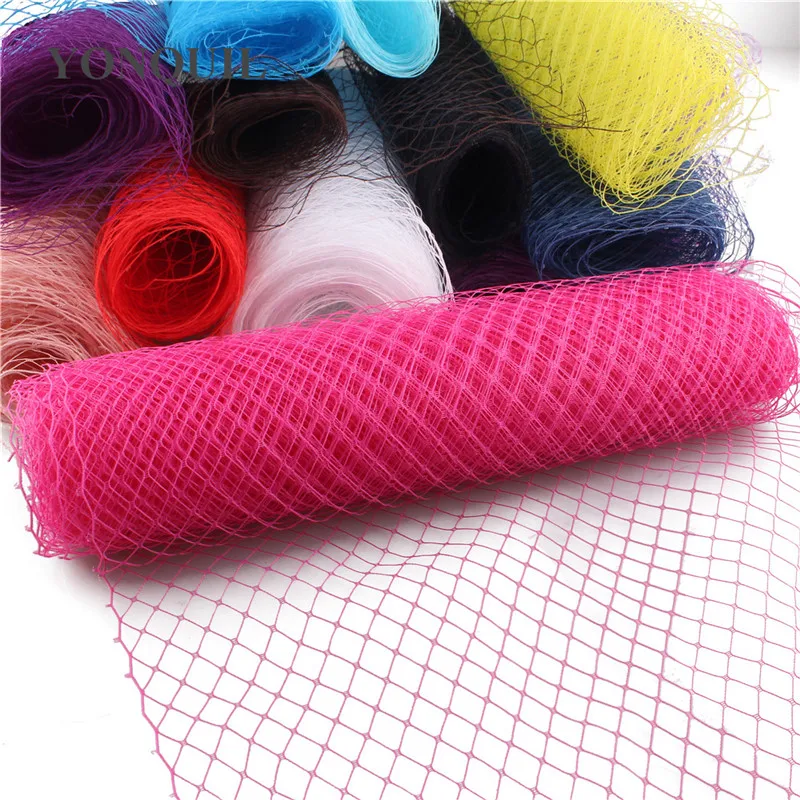 25/45 CM Breite Russische Schleier Hut Vogelkäfig Schleier Netting Mesh Stoff Für Hochzeit Mode Trim Netting DIY Haar Zubehör