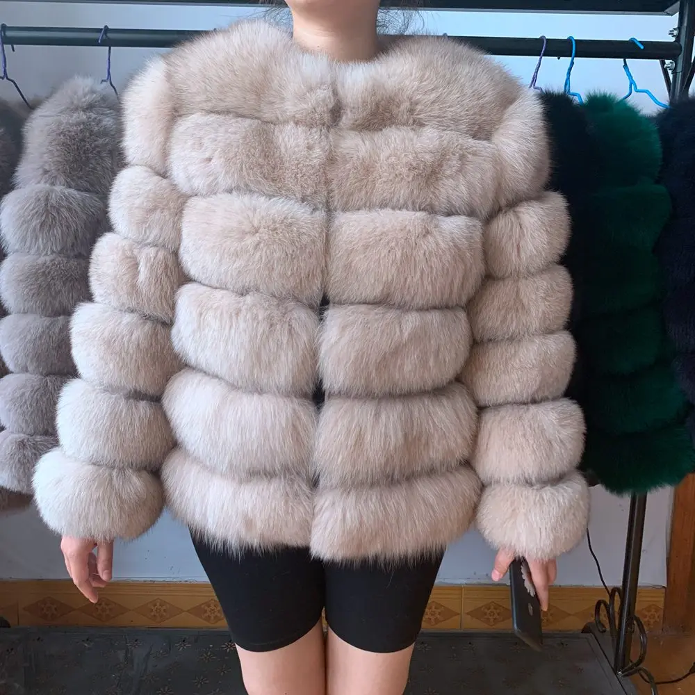 Neue neue ankunft frauen winter dicken pelzmantel echt fox pelz weste hohe qualität fuchs weste pelz gilet