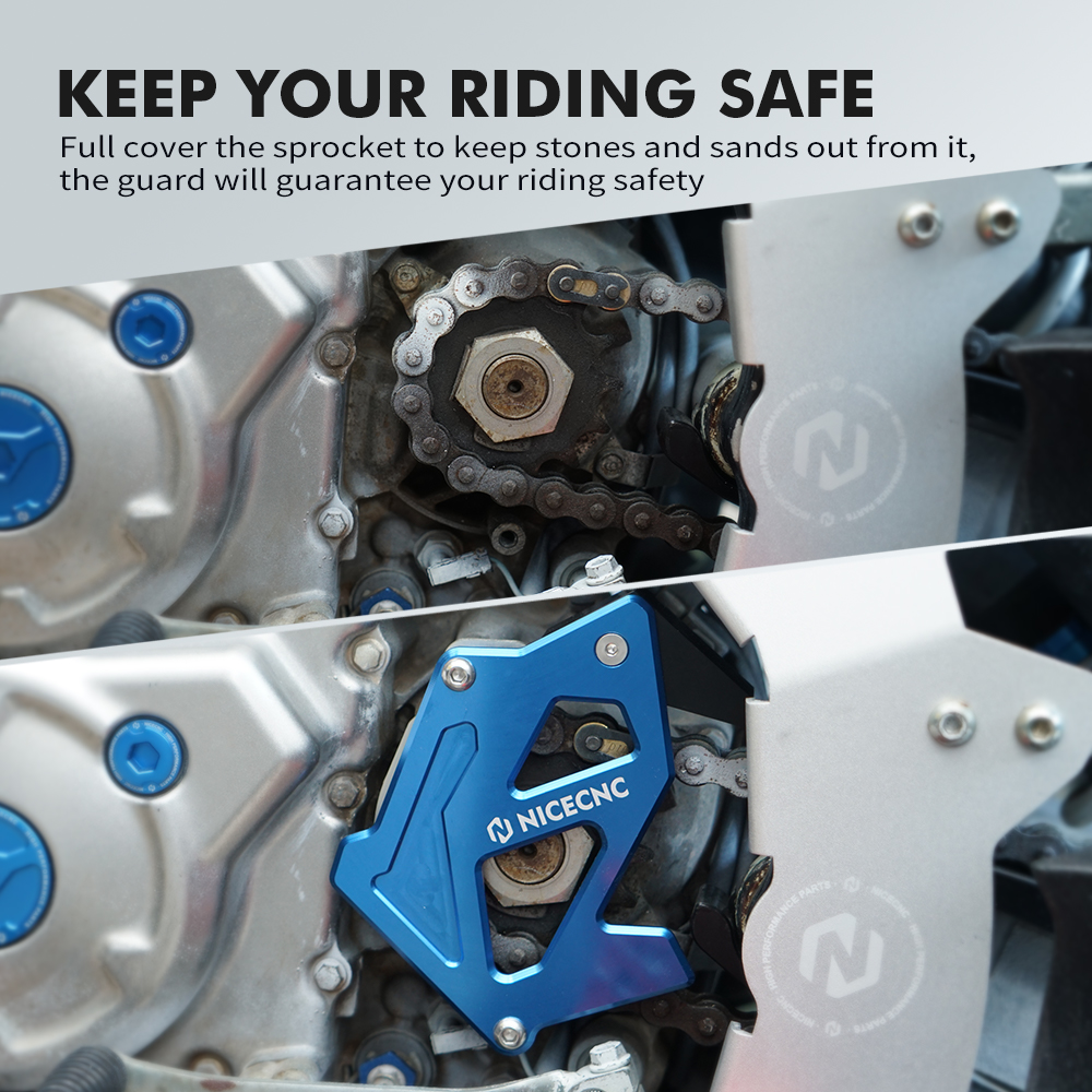 Para raptor 700 700r carcasa protector de cadena de protección de piñón guía de cadena ATV para Yamaha raptor 700 2006 - 2011 - 2023 aluminio sólido