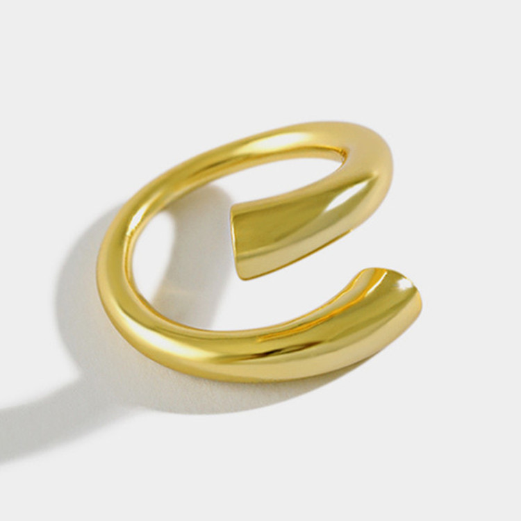 925 เงินสเตอร์ลิงเรียบแหวนผู้หญิง Hollow OUT CHAIN เครื่องประดับนิ้วมือเปิดแหวนสําหรับของขวัญวันเกิด