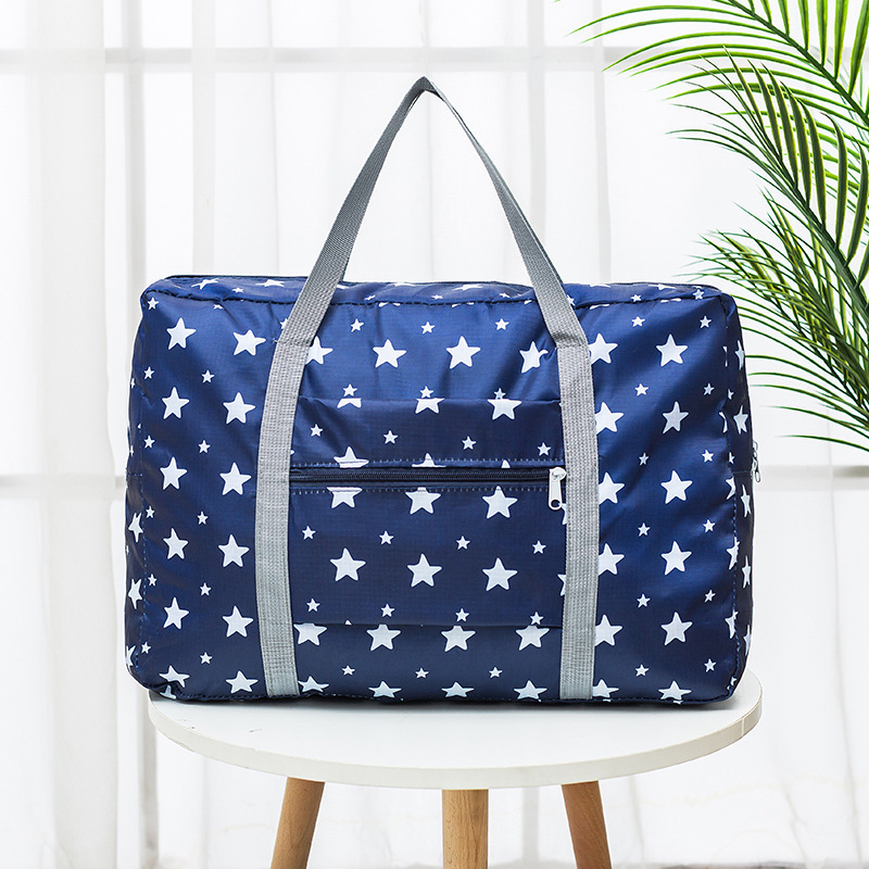 Bolsa de lona plegable de nailon, organizador de viaje, bolsos de mano para fin de semana, maletas portátiles, bolsa grande de almacenamiento de ropa de viaje, bolso de mano para mujer