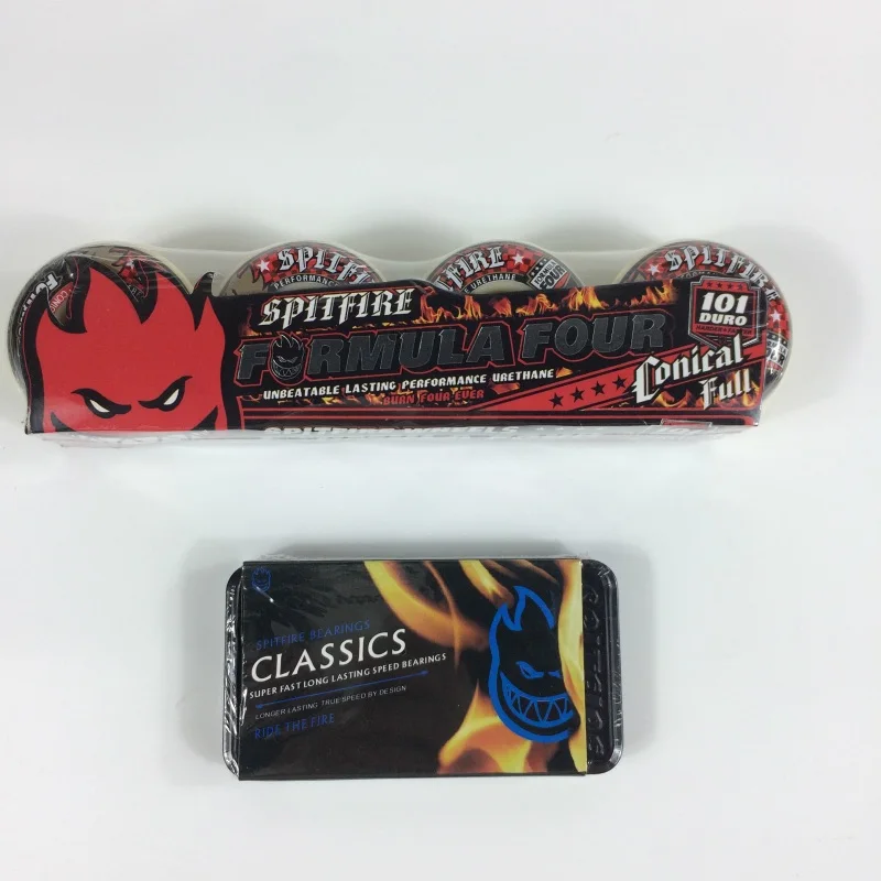 Chiếc Spitfire SHR Ván Trượt Bánh Xe Chuyên Nghiệp Khả Năng Đàn Hồi Cao Kích Thước 54*32Mm 99D 101D 52*32 53*32mm Độ Cứng Và Chịu Lực Đen