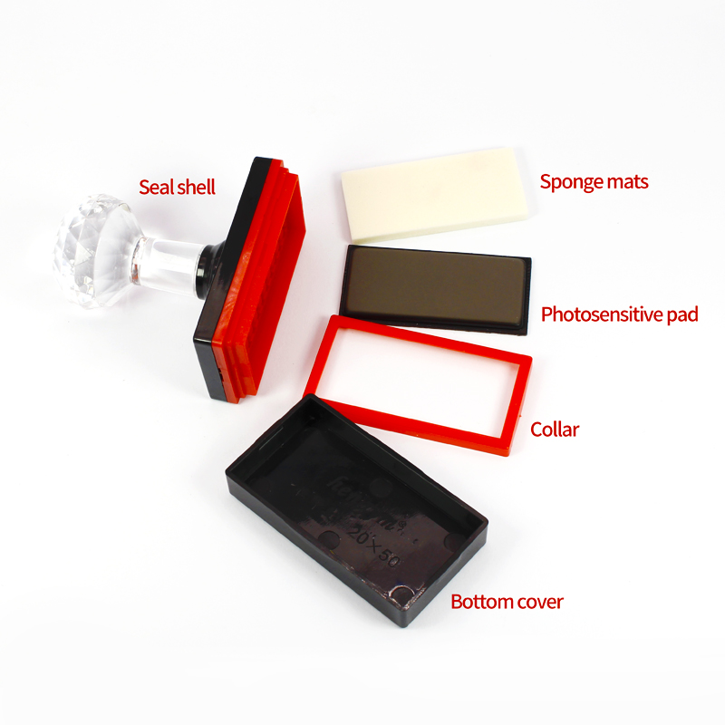 Sello fotosensible Rectangular profesional, sello Personal, sello personalizado para boda, 20x50mm