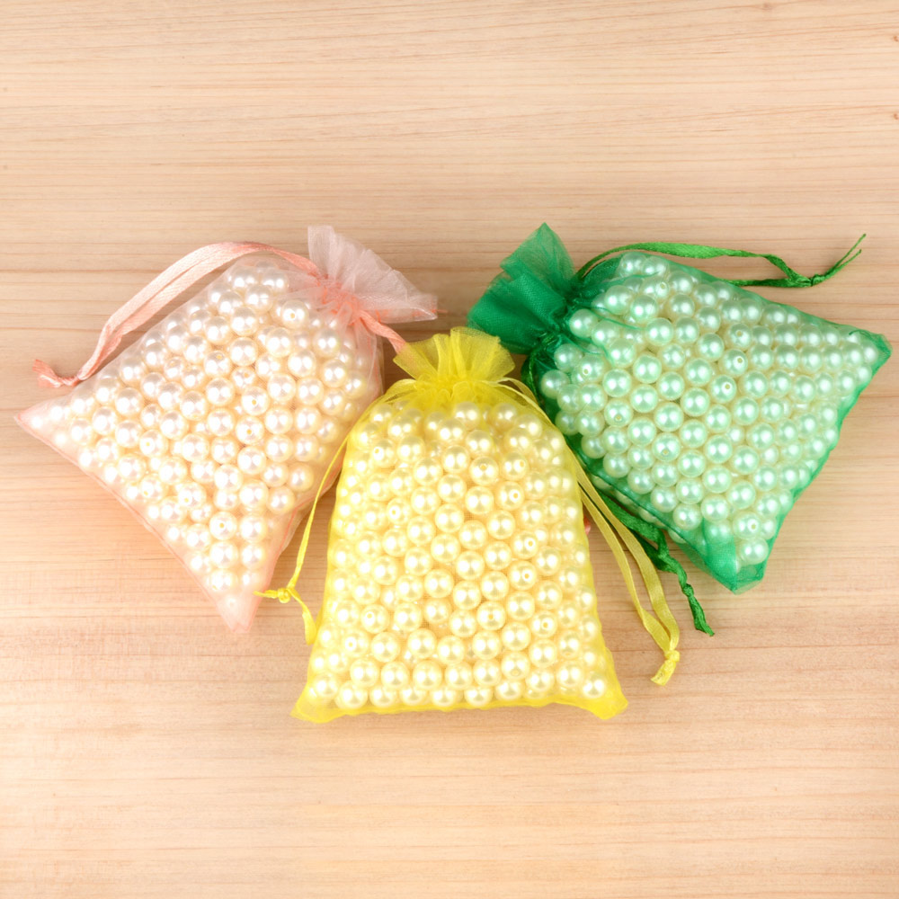 100 teile/los 7*9 9*12 10*15 13*18 cm Organza Beutel Hochzeit Party Verpackung geschenk Tasche Schmuck Taschen Drawable Beutel Großhandel