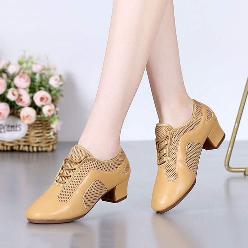 Zapatos de baile para mujer, calzado de entrenamiento de salón latino, Jazz, Salsa, suela blanda, Tango Bachata, zapatillas de baile modernas para mujer
