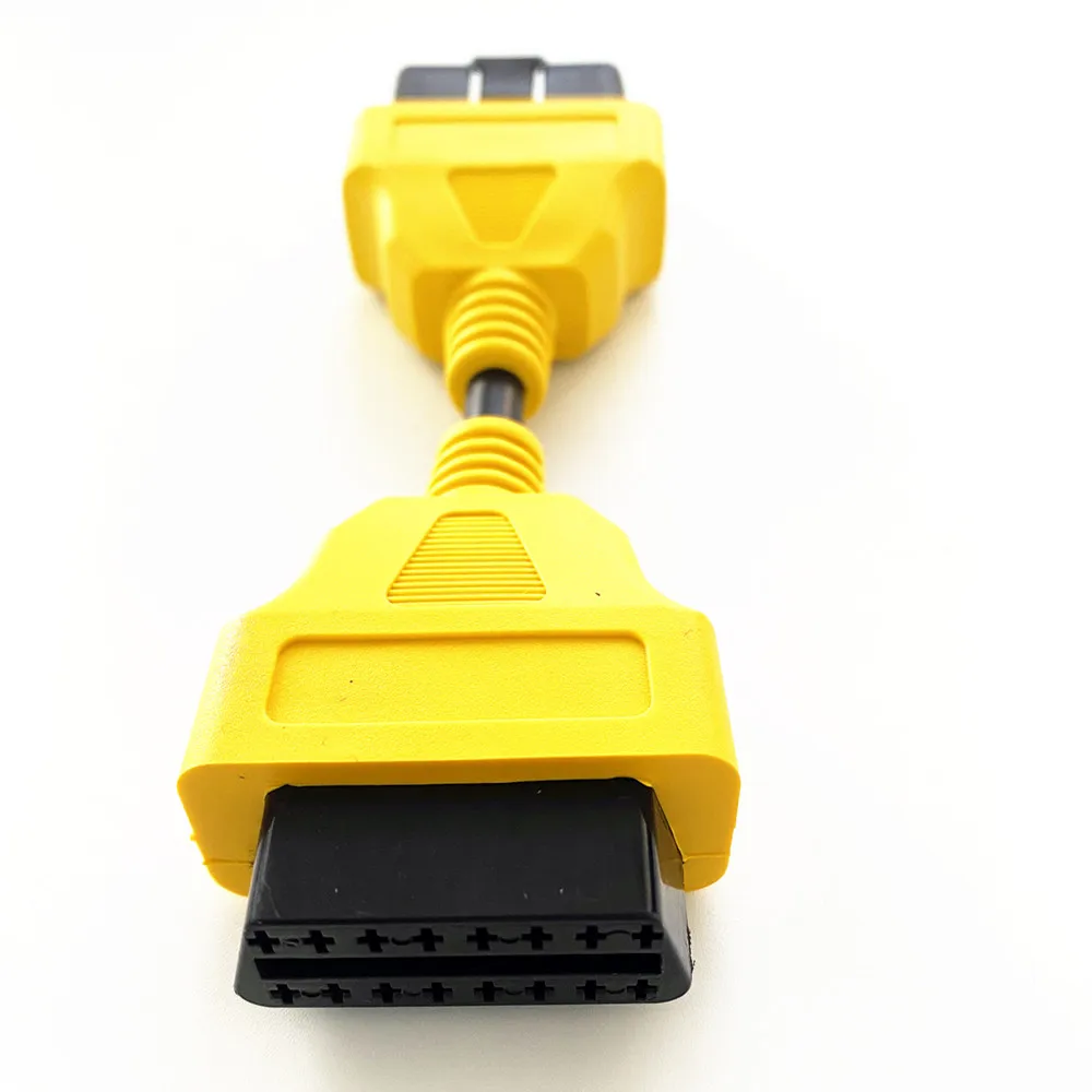 Cabo de extensão obd2 para carro obd2, 16 pinos macho para fêmea, cabo de extensão, cabo amarelo, adaptador de interface de diagnóstico obd2