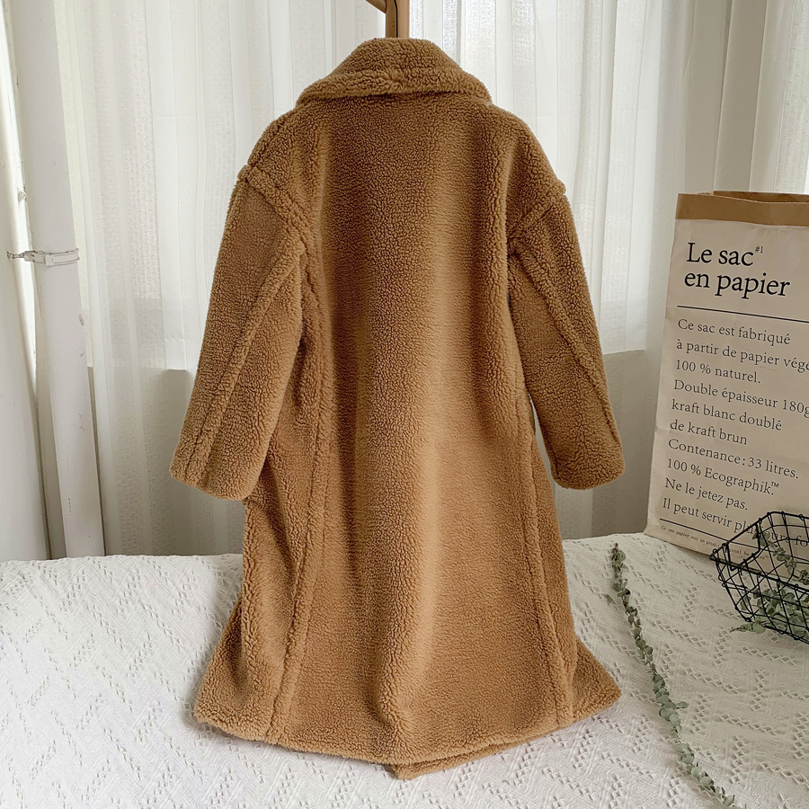ZADORIN Zimowy Gruby Ciepły Solidny Płaszcz Teddy Kobiety High Street Oversized Różowy Płaszcz ze sztucznego futra jagnięcego Damska długa kurtka ze sztucznego futra