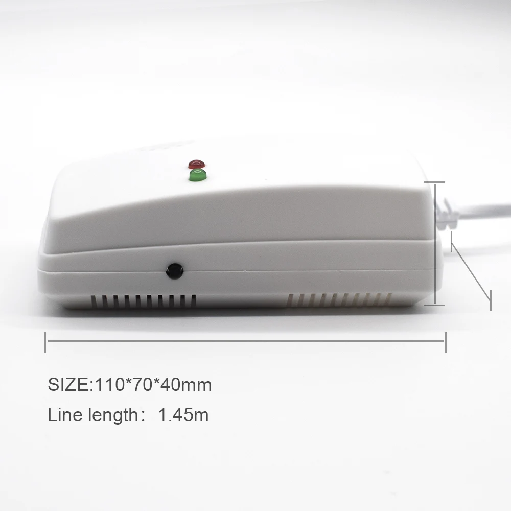 Gas Leak Detector Combustible Propane Butane Methane Natural Gas Safety Alarm Sensor Warning EU Plug