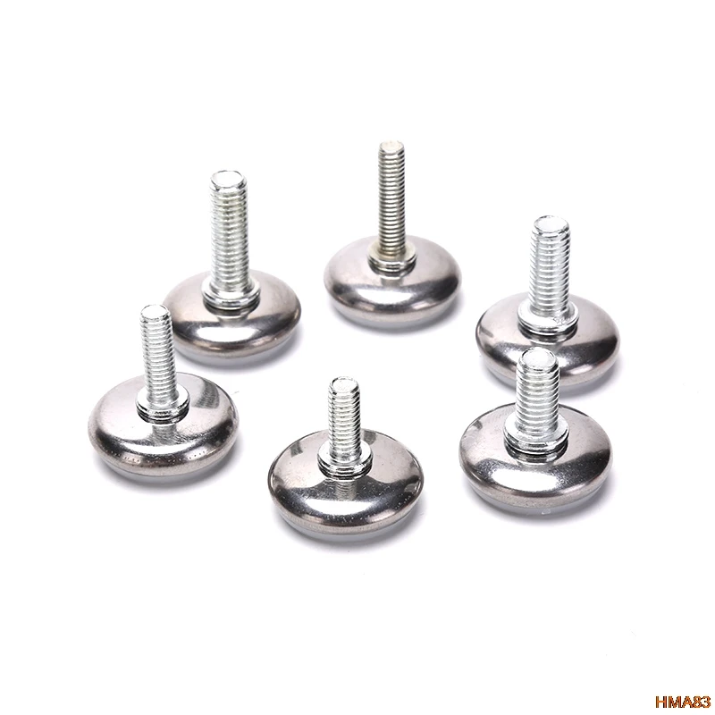4Pcs ปรับขาเฟอร์นิเจอร์เหล็ก Anti-Slip ตารางฐานขา Pad ฟุต Leveler M6 M8สกรูโลหะเฟอร์นิเจอร์เท้าระดับ