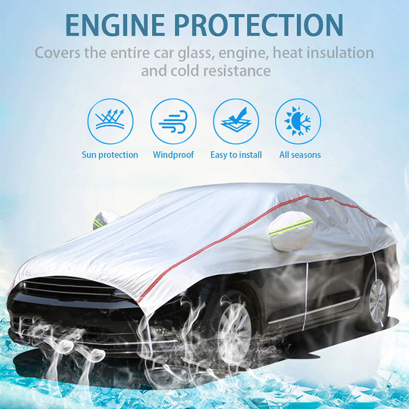 Universelle halbe Autoabdeckung, wasserdichte Außenabdeckung, Oxford, Sonne, Regen, UV-Schutz, staubdicht, schneesichere Karosserieabdeckung für SUV-Limousine
